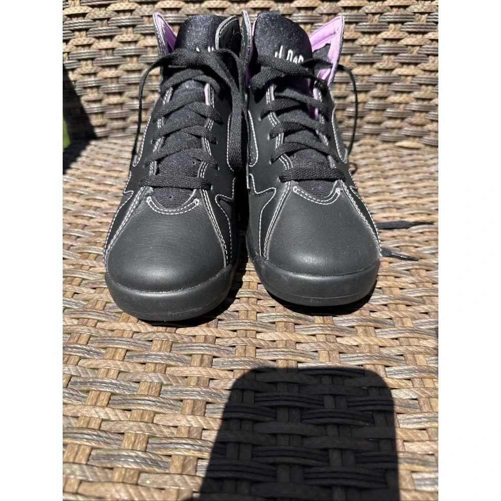 Nike Air Jordan 7 Retro (GS) Sneakers Black Jerlo Grape Boys Sz. 6.5. NO BOX!